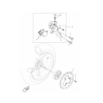 Bremse hinten Yamaha Aerox 2-Takt 2013