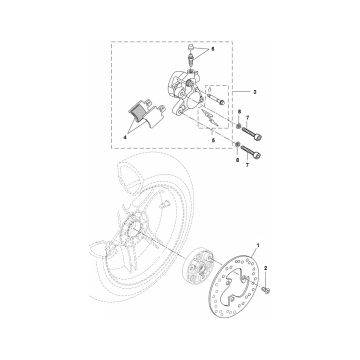 Bremse hinten Yamaha Aerox 4-Takt 2014