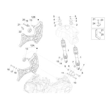 Stoßdämpfer hinten GTS 125 IU