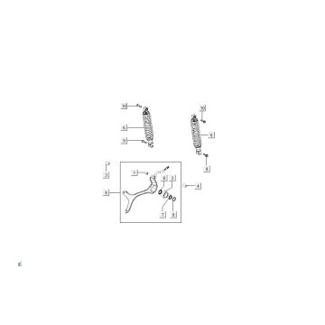 Stoßdämpfer hinten Kymco Super8 4-Takt ab 2009 Mattschwarz
