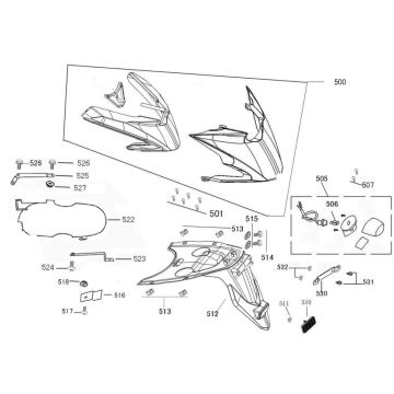 Kotflügel hinten China R8 weiß