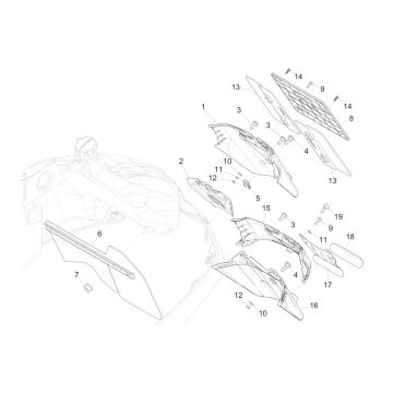 Kotflügel hinten GTS 125 IE weiß 544