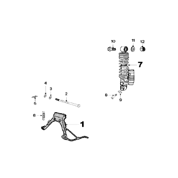 Teleskop hinten Standard Peugeot Speedfight 3 LC