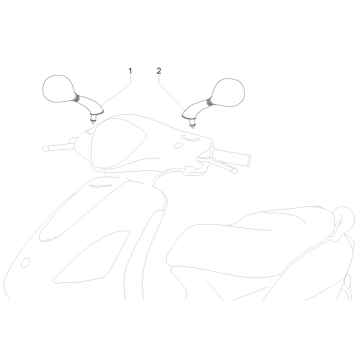 Rückspiegel/S Piaggio Fly 125 4-Takt 3V IE E3