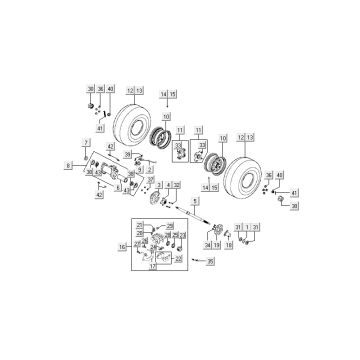Hinterrad Kymco MXU 50