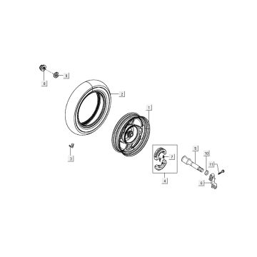 Hinterradbremse Kymco Sento 4-Takt braun