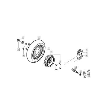 Hinterrad - Bremse Kymco Filly 4-Takt Silber