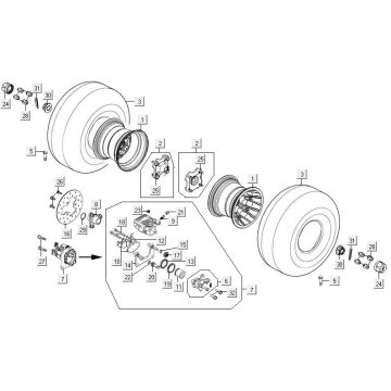 Hinterrad Kymco MXU 300R