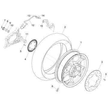 Piaggio MP3 300 ie E4 LT BUSINESS Hinterrad - SPORT NOABS-ABS 2016 - 2018 (EMEA)