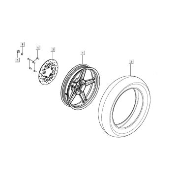 Hinterrad AGILITY 16+ 4T 125 Mattes Metallic-Silber
