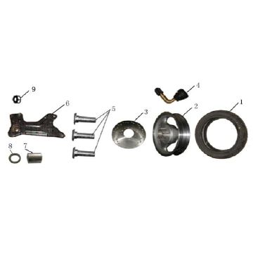 Hinterrad - Bremsscheibe AGM LX 50 4T AC Schwarz