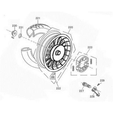 Hinterrad - Bremsbacken Berini Sprint 50 4T AC Braun