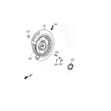 Hinterrad Giantco Venus I creme