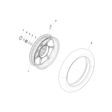 Hinterrad Piaggio Liberty 50 4-Takt (IGET Euro 4)