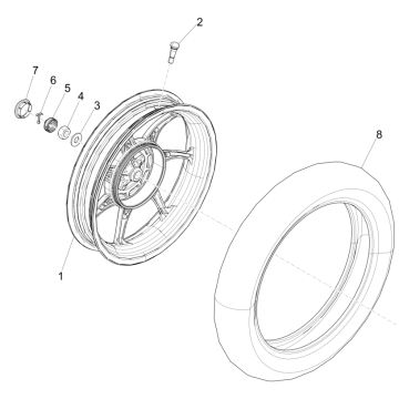 Piaggio Liberty 50 4-Takt-Hinterrad (IGET Euro 5)
