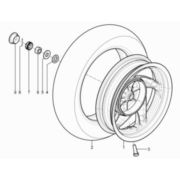 Piaggio Typhoon 50 2-Takt Euro 3 2011 Hinterrad