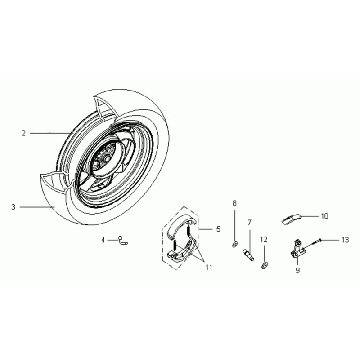 Hinterrad SYM VS125 Euro3