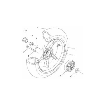 Hinterrad Yamaha Aerox 4-Takt 2014