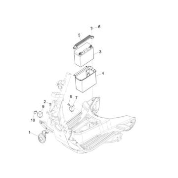 Batteriehorn Vespa Sprint 4-Takt 3-Ventil (Euro4 Inspritzung iget)