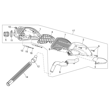 Airbox I Aprilia SR 50 H2O dH+Vergaser 2004-2009