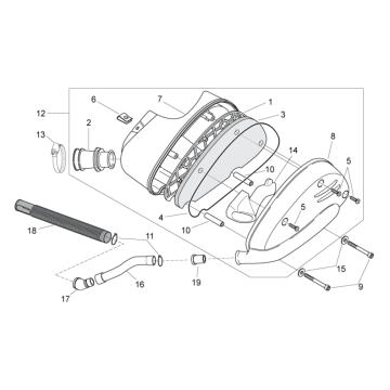 Airbox II Aprilia SR 50 H2O dH+Vergaser 2004-2009