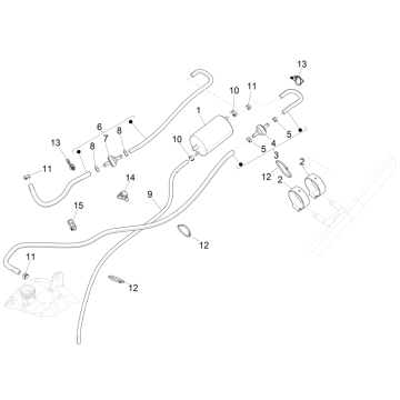 Piaggio MP3 350 Maxi Sport E4 ABS 2018-2020 Verdunstungsschutzsystem (EMEA)