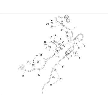 Vespa Sprint 125 4T 3V IE ABS E5 2021 (EMEA) Verdunstungsschutzsystem