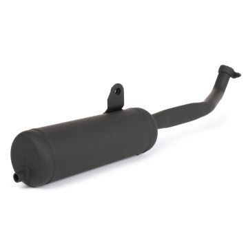 Auspuff Proma CityPower, Krümmerdurchmesser 22mm Piaggio Ciao, PX, SI, Bravo schwarz (passend mit Hauptständer)