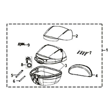 Gepäckträger Sym Symphony ST euro4 (WH-006) weiß