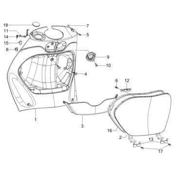 Beinschild Piaggio Zip 2000 50 2T AC