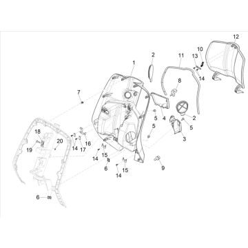 Beinschild Vespa Primavera 50 4T IGET 3V Euro 5