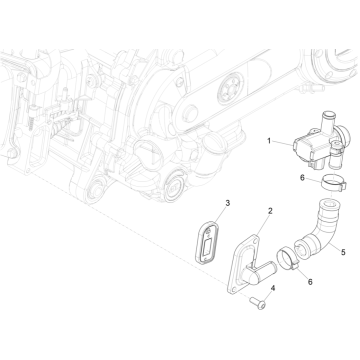 Piaggio Liberty 50 4-Takt-Sekundärluftversorgungsgehäuse