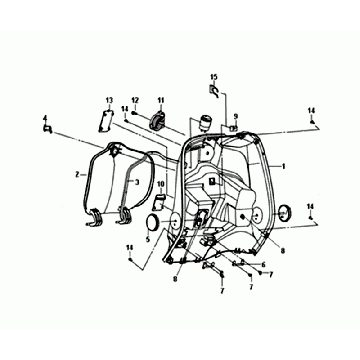 Polsterung Innen Frontplatte Sym Fiddle III mattblau