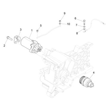 Anlasserritzel - Anlasser Piaggio Zip 50 4T IGET 3V AC Euro 4