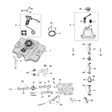 Benzintank - Tankgeber - Kraftstoffpumpe - Öltank Peugeot Speedfight 3 50 2T AC
