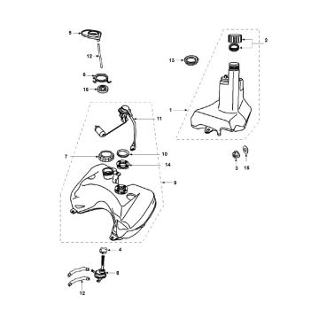 Kraftstofftank - Öltank Peugeot Speedfight 2 LC E2 2-Takt