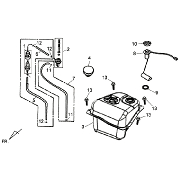 Kraftstofftank - Benzinschwimmer Sym Allo (WH871) champagner