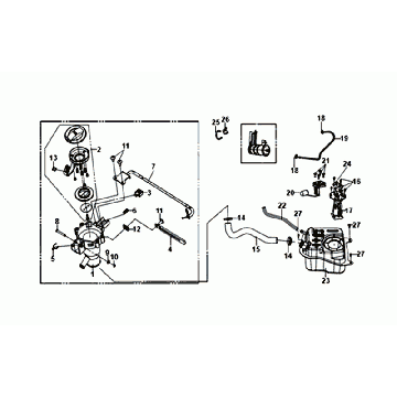 BENZINTANK - ZUGSTAUBFLOATTER Sym Orbit III Schwarz