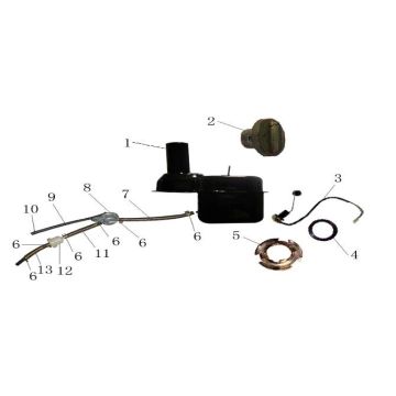 Benzintank AGM GT schwarz