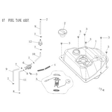 Benzintank Agm Qube-Benzinetank Agm Qube