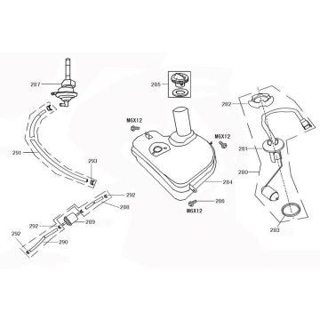 Benzintank AGM Retro Extra mattschwarz