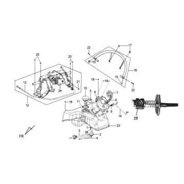 Benzintank - Tankgeber - Benzinhahn/ Benzinevlotter Sym Mio