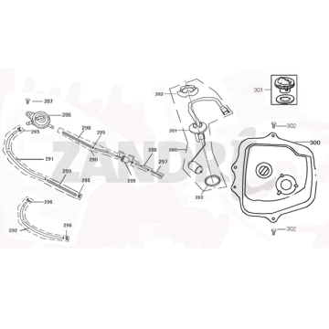 Benzintank - Tankgeber - Benzinhahn BTC Riva Sport 50 4T AC Dunkelblau