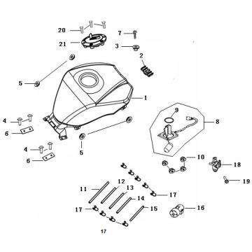 Benzintank China Strada