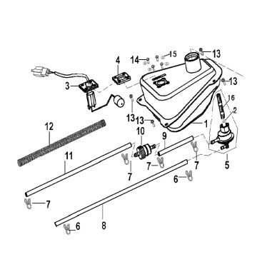 Benzintank Generic Ideo schwarz 2010 2-Takt