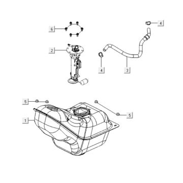 Benzintank Kymco Downtown 300i weiß