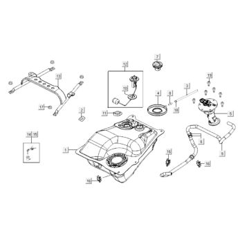 Treibstofftank Kymco Gti 300i