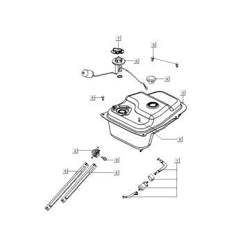 Kraftstofftank Kymco Super 8 Street 4-Takt rot