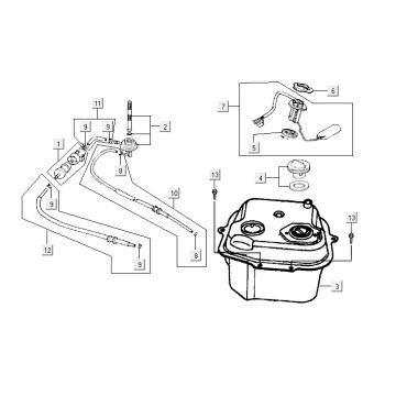 Kraftstofftank Kymco Vitality 2t Wechselstrom Sport Stream