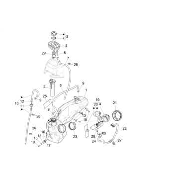 Benzintank Piaggio Liberty 50 4-Takt (IGET Euro 4)